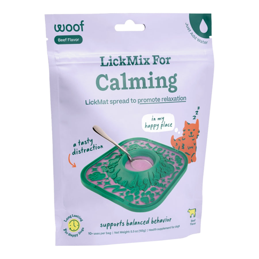 Woof Dog For LickMat Beef Flavor LickMix for Calming 5.5 oz