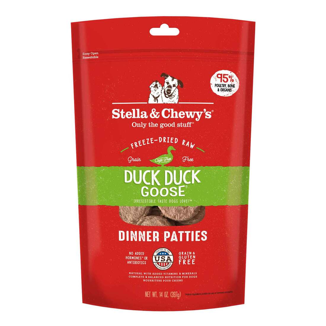 Stella & Chewy's Freeze Dried Duck Duck Goose Dinner Patties Dog
