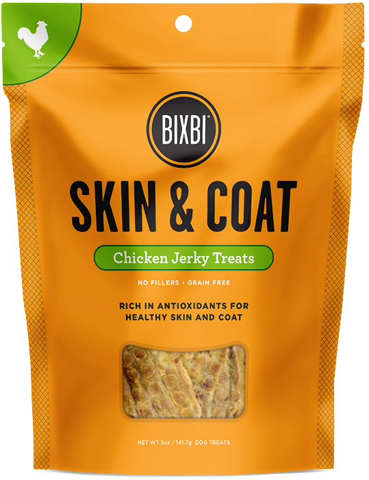 Bixbi Chicken Jerky Skin Coat Dog Treat