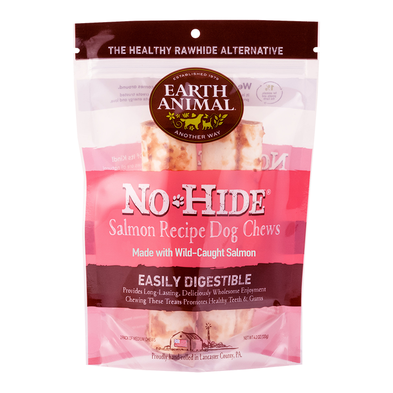 Earth Animal No Hide Salmon Chew Medium 2 Pack Dog Treat