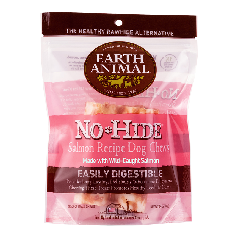 Earth Animal No Hide Salmon Chew Small 2 Pack Dog Treat