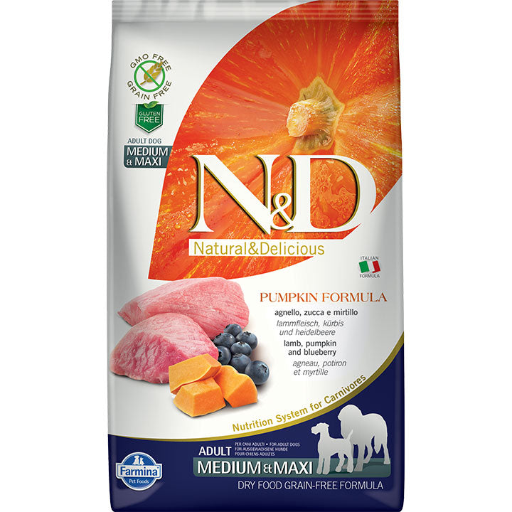 Farmina N&D Lamb Pumpkin Med Maxi Adult Dog Dry Food