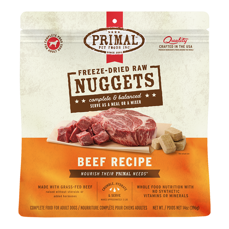 Primal Freeze Dried Raw Nuggets Beef Dog Food