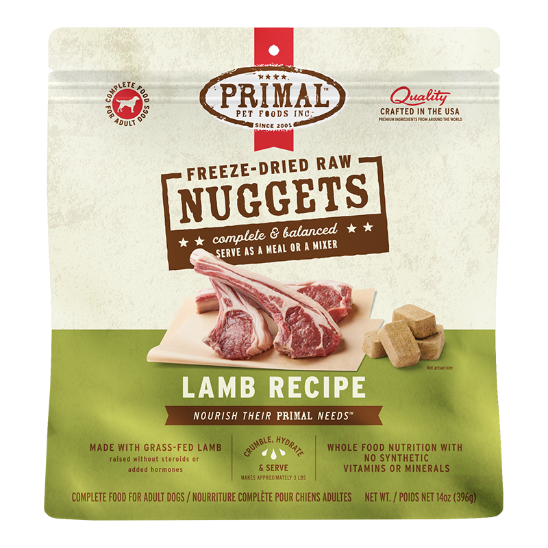 Primal Freeze Dried Raw Nuggets Lamb Dog Food