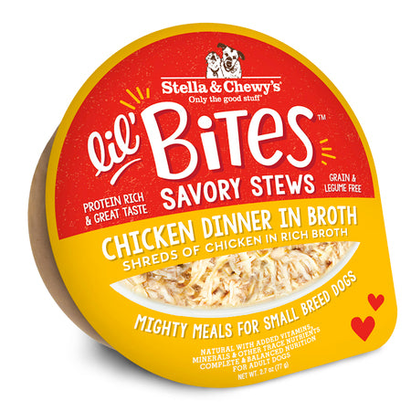 Stella & Chewy's Lil' Bites Savory Stews Chicken Dinner in Broth Dog Food