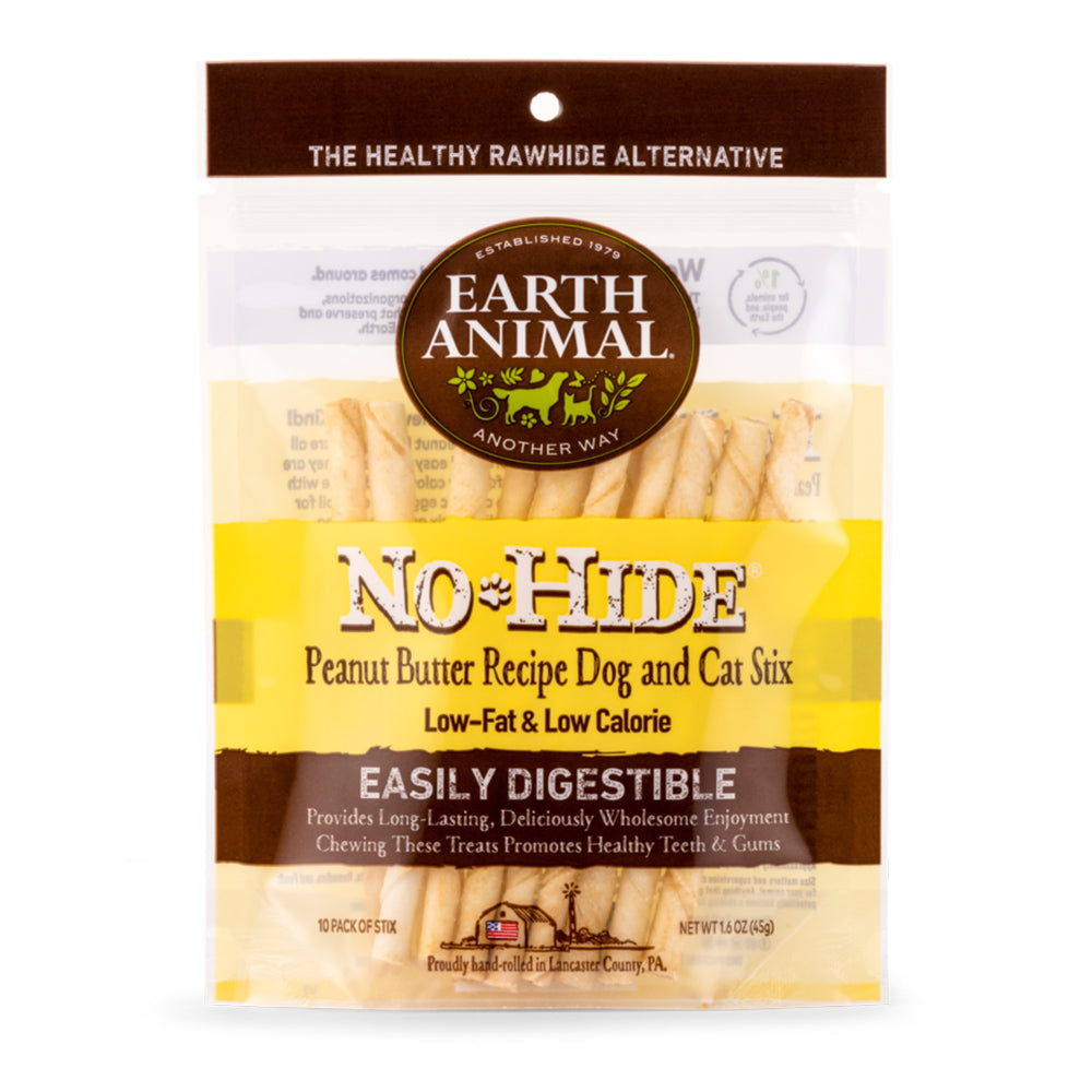 Earth Animal No Hide Peanut Butter Small 10 Pack Dog Treat