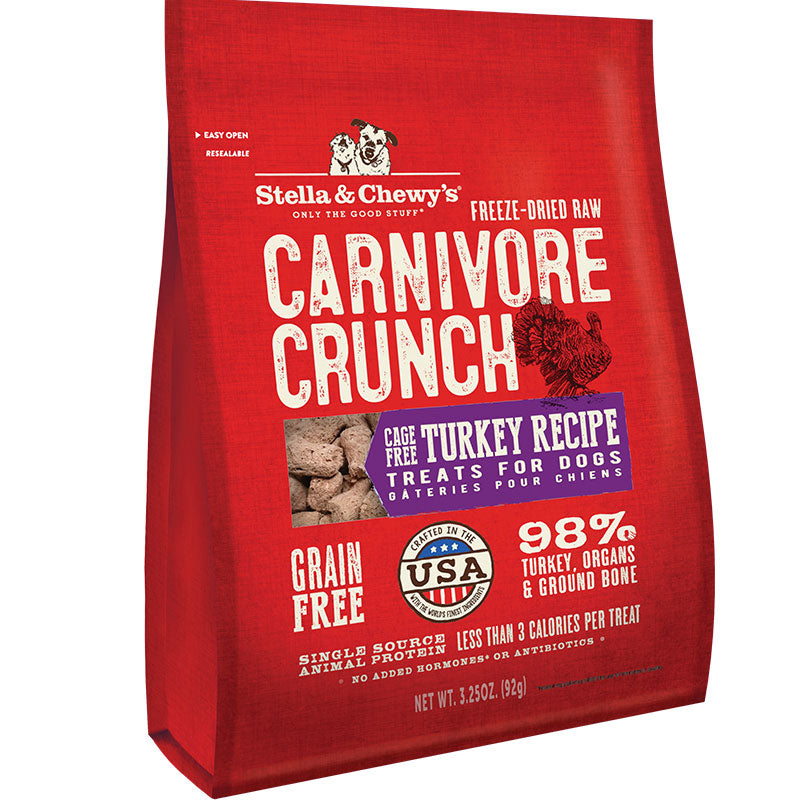 Stella & Chewy's Freeze-Dried Raw Carnivore Crunch Turkey Dog Treat