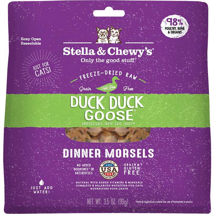 Stella & Chewy's  Freeze Dried Dinner Morsels Duck, Duck, Goose  Cat Food