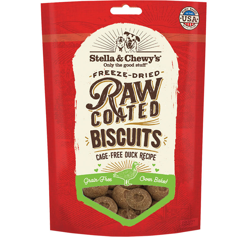 Stella & Chewy's Freeze-Dried Raw Coated Biscuits Grass-Fed Duck Recipe Dog Treat