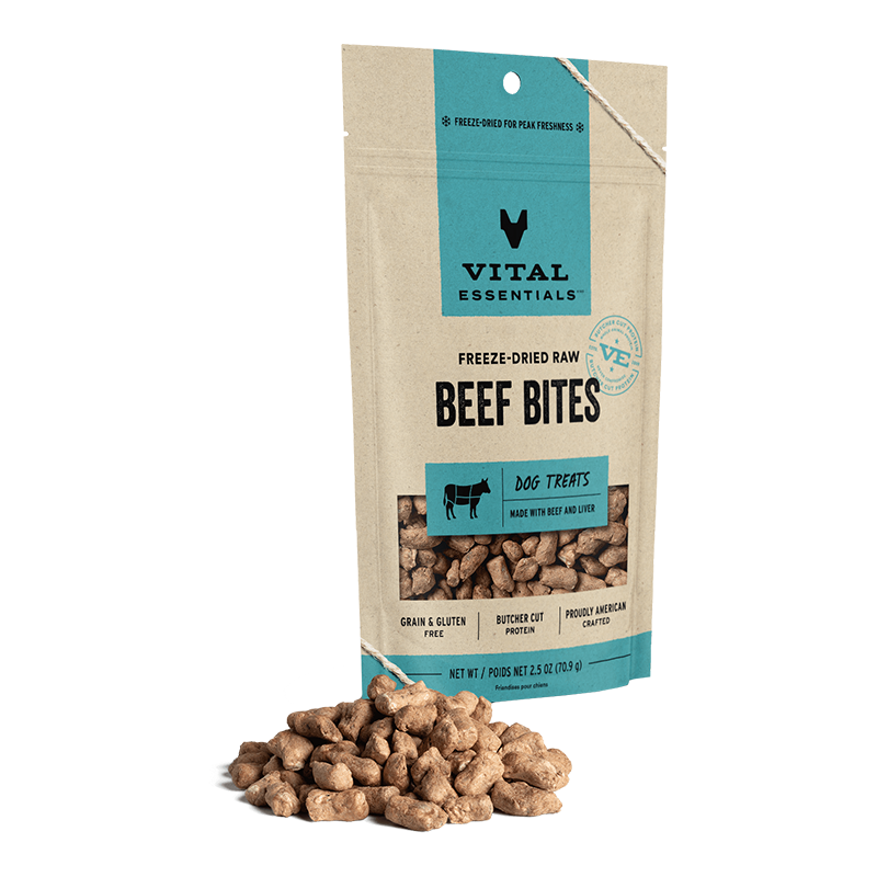Vital Essentials Beef Bites Freeze Dried Dog Treat