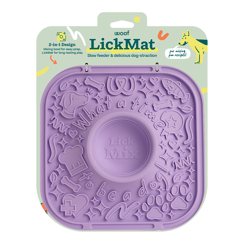 Woof Lickmat Lavander Slow Feeder - Non Slip