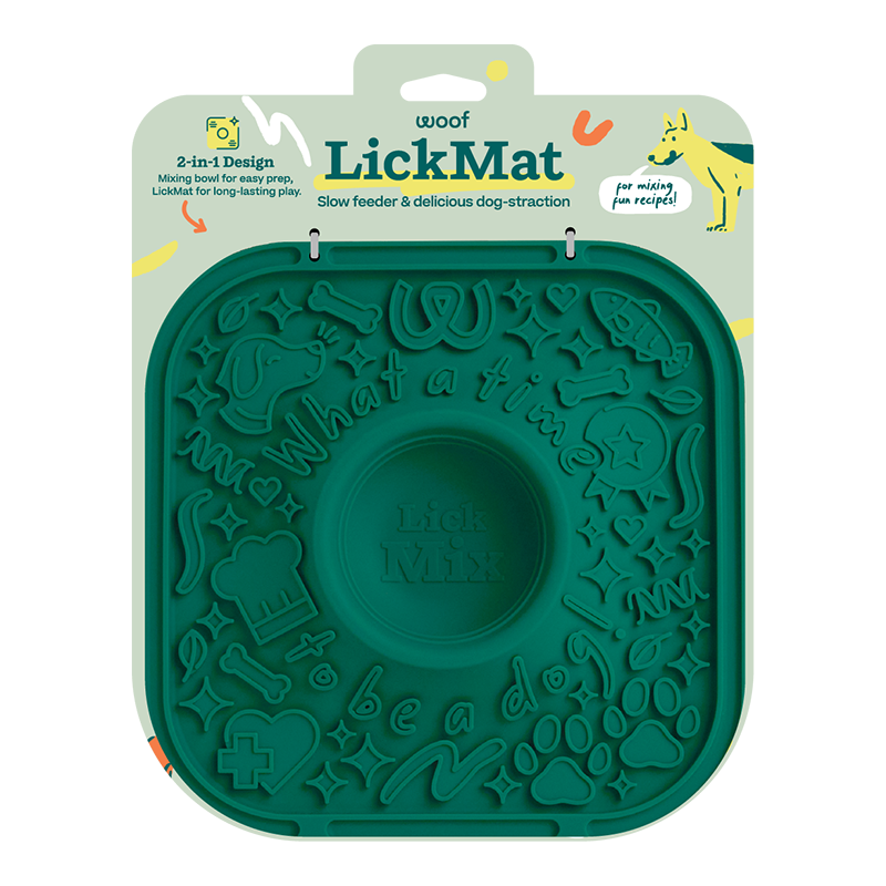 Woof Lickmat Green Slow Feeder - Non Slip