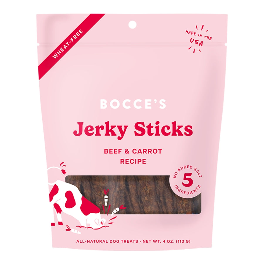 Bocce's Jerky Sticks Beef & Carrot Recipe Dog Treat