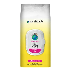 Earthbath Hypoallergenic Cat Wipes Fragrance Free