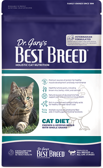 Dr Gary's Best Breed Holistic All Life Stages Cat Dry Food Chicken Herring Diet