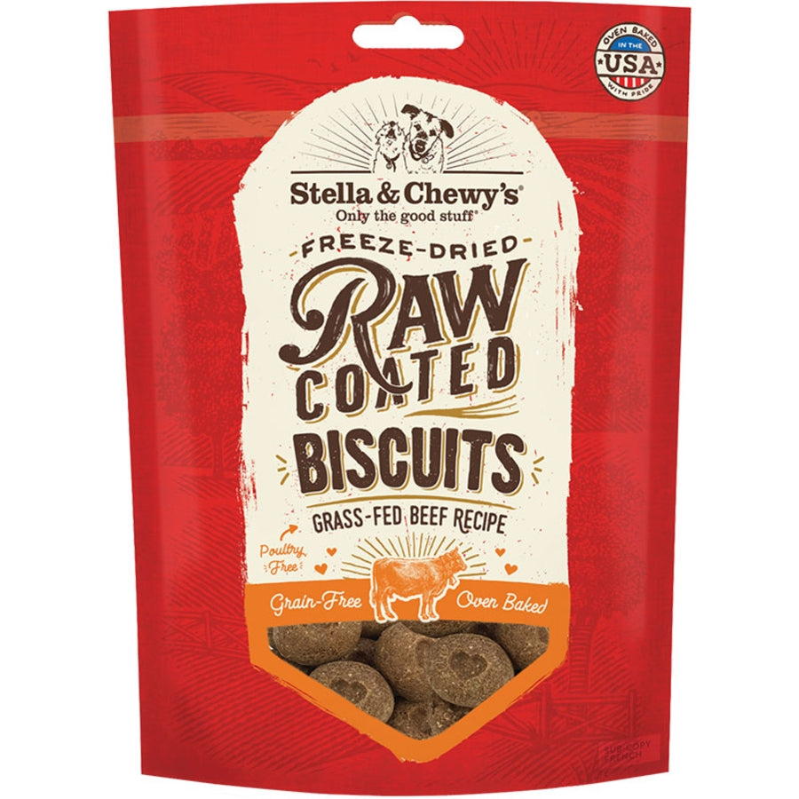 Stella & Chewy Raw Coated Biscuits Beef Dog Treat