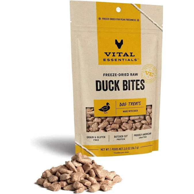 Vital Essentials Duck Bites Freeze Dried Dog Treat